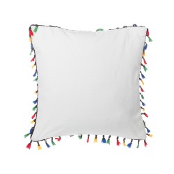 2 poduszki dekoracyjne w ptaki z frędzlami 45 x 45 cm wielokolorowe MALLOW