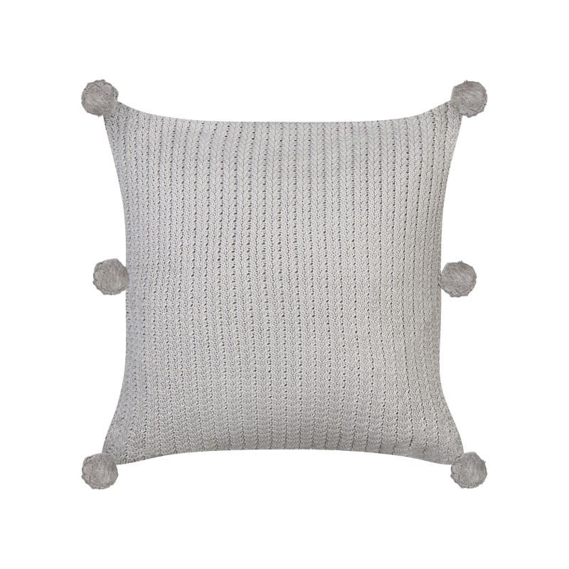 Zestaw 2 poduszek dekoracyjnych OCOTEA Bawełna 45 x 45 cm Szary Jednolity