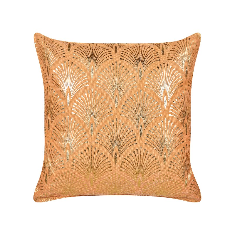 Zestaw 2 poduszek dekoracyjnych HOYA Bawełna 45 x 45 cm Pomarańczowy Wzór geometryczny