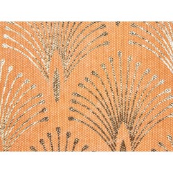 Zestaw 2 poduszek dekoracyjnych HOYA Bawełna 45 x 45 cm Pomarańczowy Wzór geometryczny