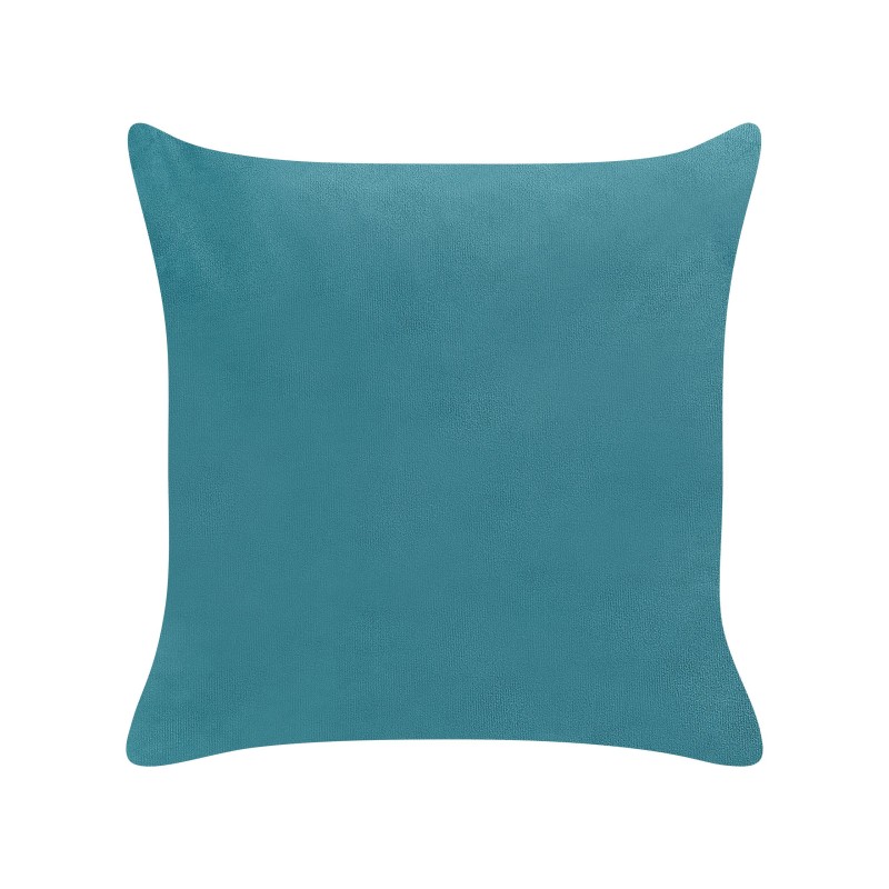 Zestaw 2 poduszek dekoracyjnych YARROW Welur 45 x 45 cm Lazurowy Wzór geometryczny