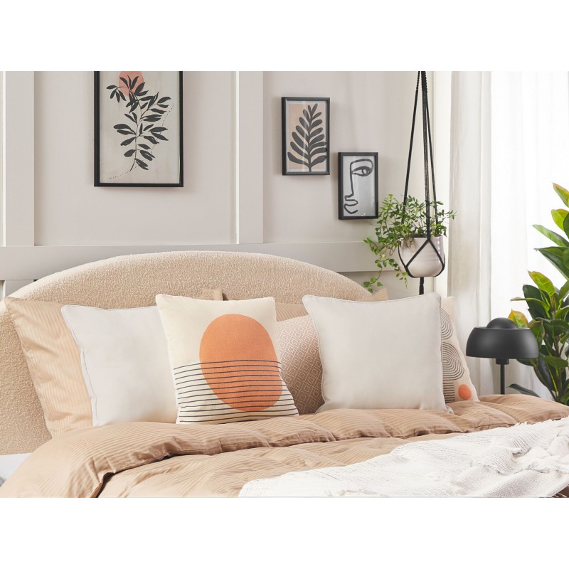 Zestaw 2 poduszek dekoracyjnych HELIOTROPE 45 x 45 cm Biały Jednolity