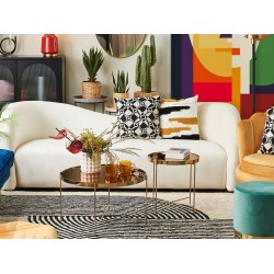 Zestaw 2 poduszek dekoracyjnych KOTURE Bawełna 45 x 45 cm Czarny/ biały Wzór geometryczny