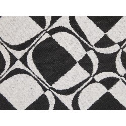 Zestaw 2 poduszek dekoracyjnych KOTURE Bawełna 45 x 45 cm Czarny/ biały Wzór geometryczny