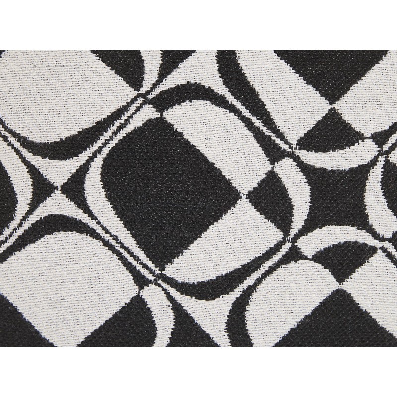 Zestaw 2 poduszek dekoracyjnych KOTURE Bawełna 45 x 45 cm Czarny/ biały Wzór geometryczny
