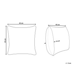Poduszka dekoracyjna DATURA Bawełna 45 x 45 cm Niebieski Wzór geometryczny