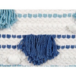 Poduszka dekoracyjna DATURA Bawełna 45 x 45 cm Niebieski Wzór geometryczny