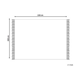 Koc CHACK Bawełna 200 x 220 cm Ciemnoszary