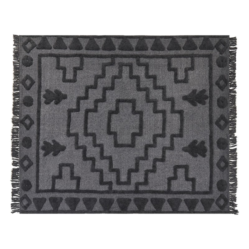 Koc CHACK Bawełna 200 x 220 cm Ciemnoszary