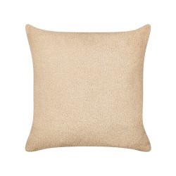 Zestaw 2 poduszek dekoracyjnych LEUZEA Boucle 45 x 45 cm Piaskowy Jednolity
