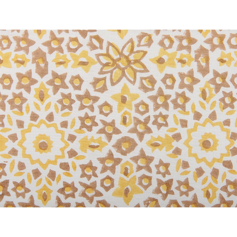 Poduszka dekoracyjna LYCROIS Bawełna 45 x 45 cm Żółty Wzór kwiatowy