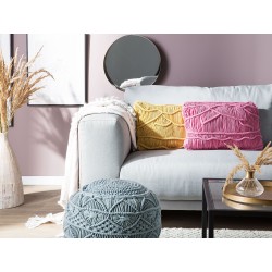 Zestaw 2 poduszek dekoracyjnych KIRIS Bawełna 30 x 50 cm Żółty Wzór geometryczny