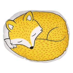 Bawełniana poduszka dla dzieci lis 50 x 40 cm żółta DHANBAD