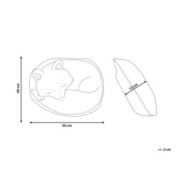 Bawełniana poduszka dla dzieci lis 50 x 40 cm żółta DHANBAD
