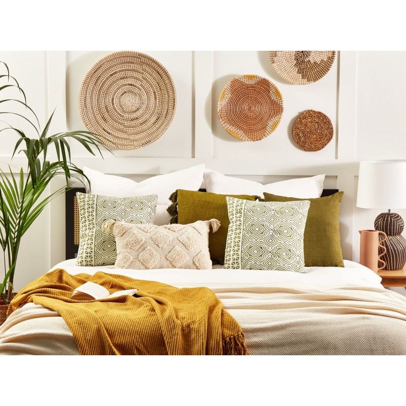 Zestaw 2 poduszek dekoracyjnych LARICS Bawełna 45 x 45 cm Zielony Wzór orientalny