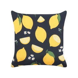 Zestaw 2 poduszek dekoracyjnych CITRUS 45 x 45 cm Czarny Wzór roślinny