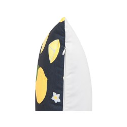 Zestaw 2 poduszek dekoracyjnych CITRUS 45 x 45 cm Czarny Wzór roślinny