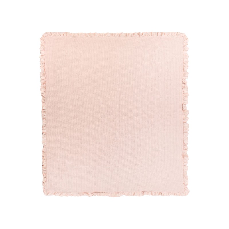 Narzuta na łóżko HATTON Bawełna 200 x 220 cm Pastelowy róż