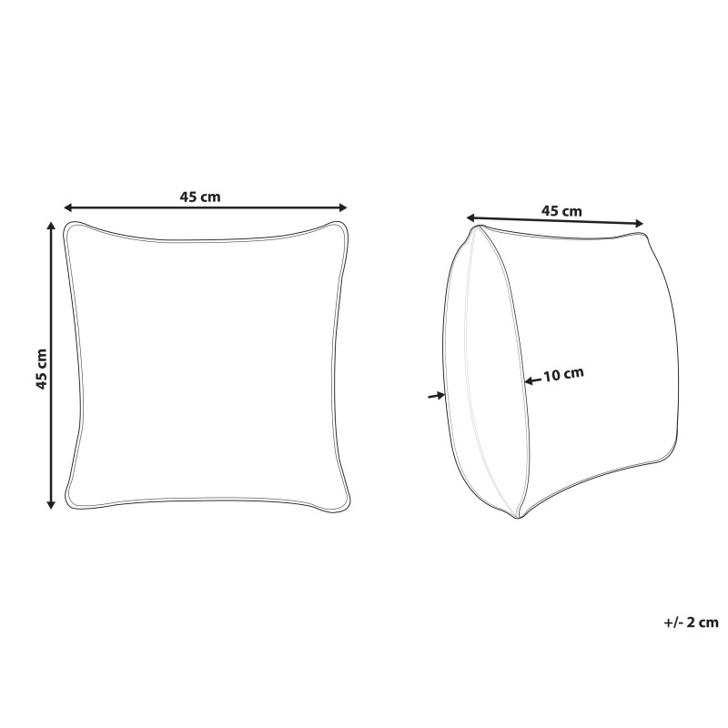 Poduszka dekoracyjna POINSETTIA Welur 45 x 45 cm Pomarańczowy Wzór roślinny