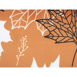 Poduszka dekoracyjna POINSETTIA Welur 45 x 45 cm Pomarańczowy Wzór roślinny