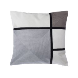 Zestaw 2 poduszek dekoracyjnych WEDELIA Bawełna 45 x 45 cm Szary Wzór geometryczny