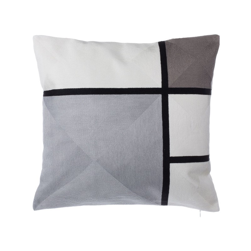 Zestaw 2 poduszek dekoracyjnych WEDELIA Bawełna 45 x 45 cm Szary Wzór geometryczny