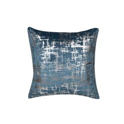 Zestaw 2 poduszek dekoracyjnych GARDENIA Welur 45 x 45 cm Niebieski Wzór abstrakcyjny