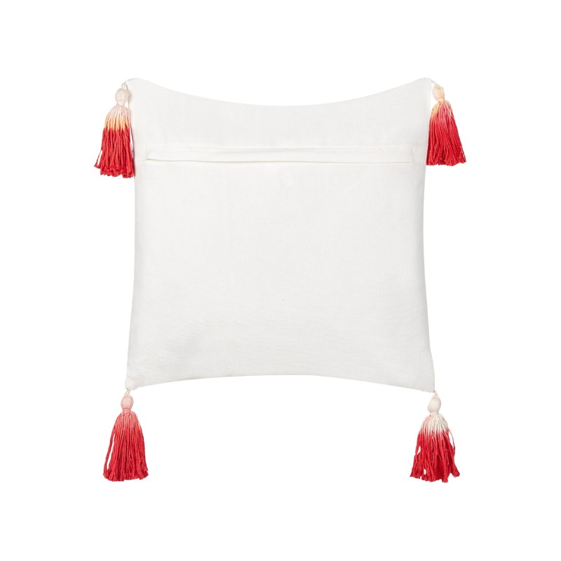 Zestaw 2 poduszek dekoracyjnych VALLOTA Bawełna 45 x 45 cm Biały Wzór świąteczny