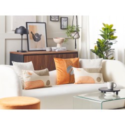 Zestaw 2 poduszek dekoracyjnych MELAMPODIUM 30 x 50 cm Kolorowy Wzór abstrakcyjny