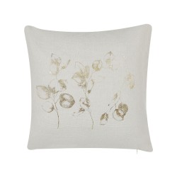 Zestaw 2 poduszek dekoracyjnych GOMPHRENA 45 x 45 cm Jasnobeżowy Wzór roślinny