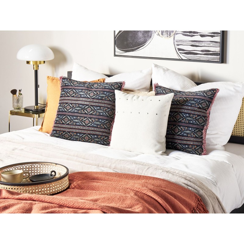 Poduszka dekoracyjna RUTA Welur 45 x 45 cm Kolorowy Wzór kwiatowy