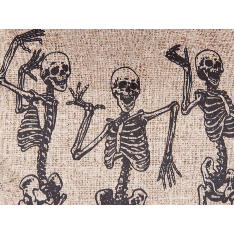 Poduszka dekoracyjna MORTESTI Welur 45 x 45 cm Jasnobeżowy Wzór abstrakcyjny