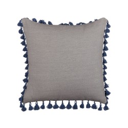 Zestaw 2 poduszek dekoracyjnych CARPINUS Len 45 x 45 cm Szary Jednolity