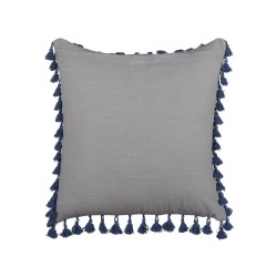 Zestaw 2 poduszek dekoracyjnych CARPINUS Len 45 x 45 cm Szary Jednolity