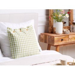 Poduszka dekoracyjna TALYA 45 x 45 cm Oliwkowy W kratkę