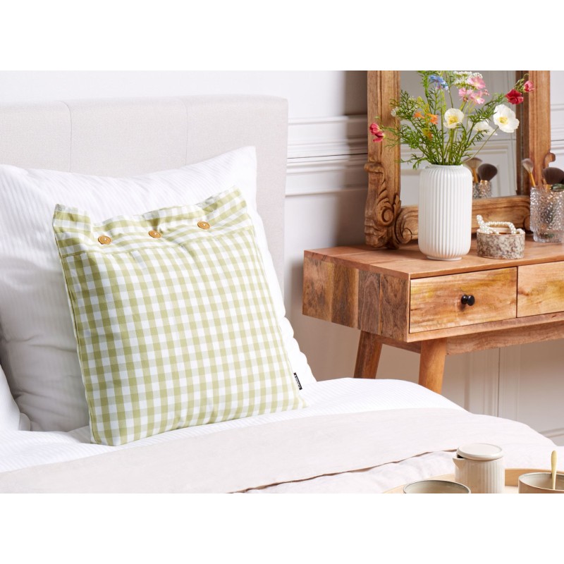 Poduszka dekoracyjna TALYA 45 x 45 cm Oliwkowy W kratkę