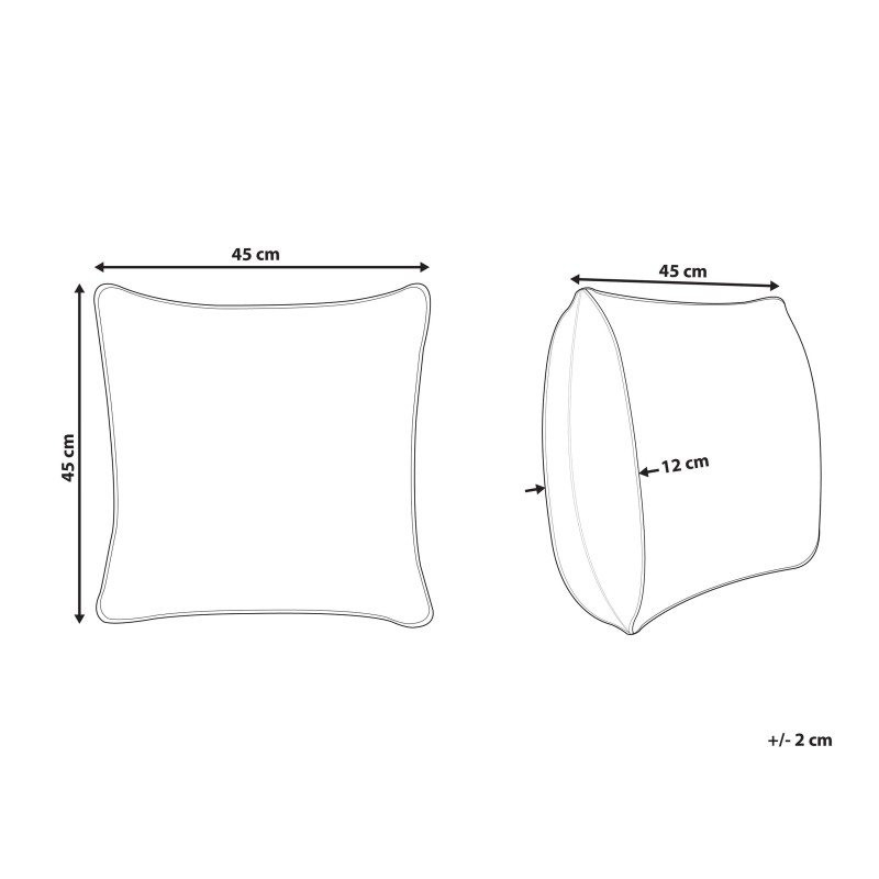 Poduszka dekoracyjna TALYA 45 x 45 cm Oliwkowy W kratkę