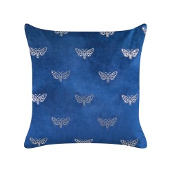 Zestaw 2 poduszek dekoracyjnych YUZURI Welur 45 x 45 cm Granatowy Wzór zwierzęcy