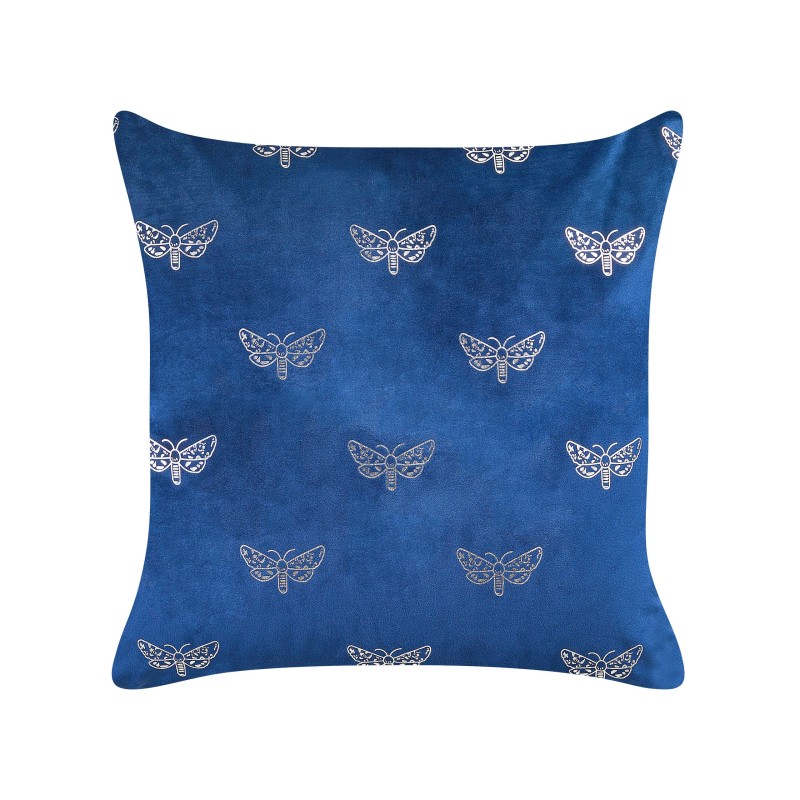 Zestaw 2 poduszek dekoracyjnych YUZURI Welur 45 x 45 cm Granatowy Wzór zwierzęcy