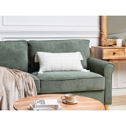 Poduszka dekoracyjna DOURIS 30 x 60 cm Jasnobeżowy W kratkę