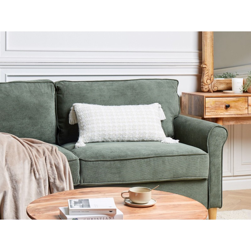 Poduszka dekoracyjna DOURIS 30 x 60 cm Jasnobeżowy W kratkę