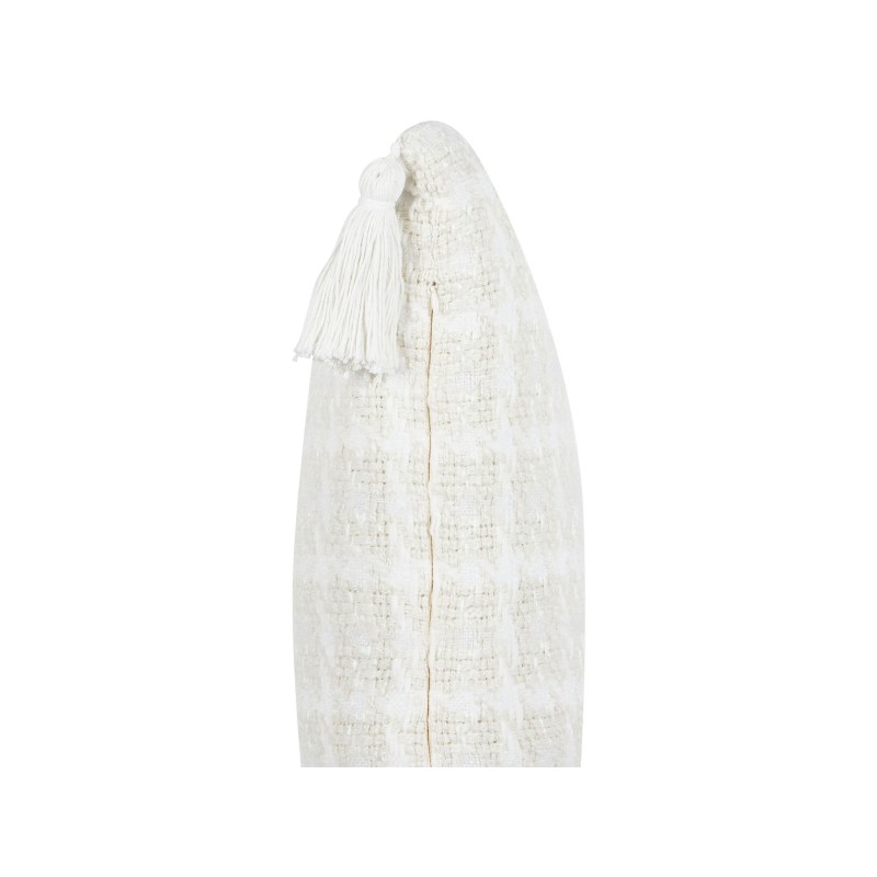 Poduszka dekoracyjna DOURIS 30 x 60 cm Jasnobeżowy W kratkę