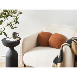 Zestaw 2 poduszek dekoracyjnych RUTABAGA Boucle 30 x 30 cm Brązowy Jednolity