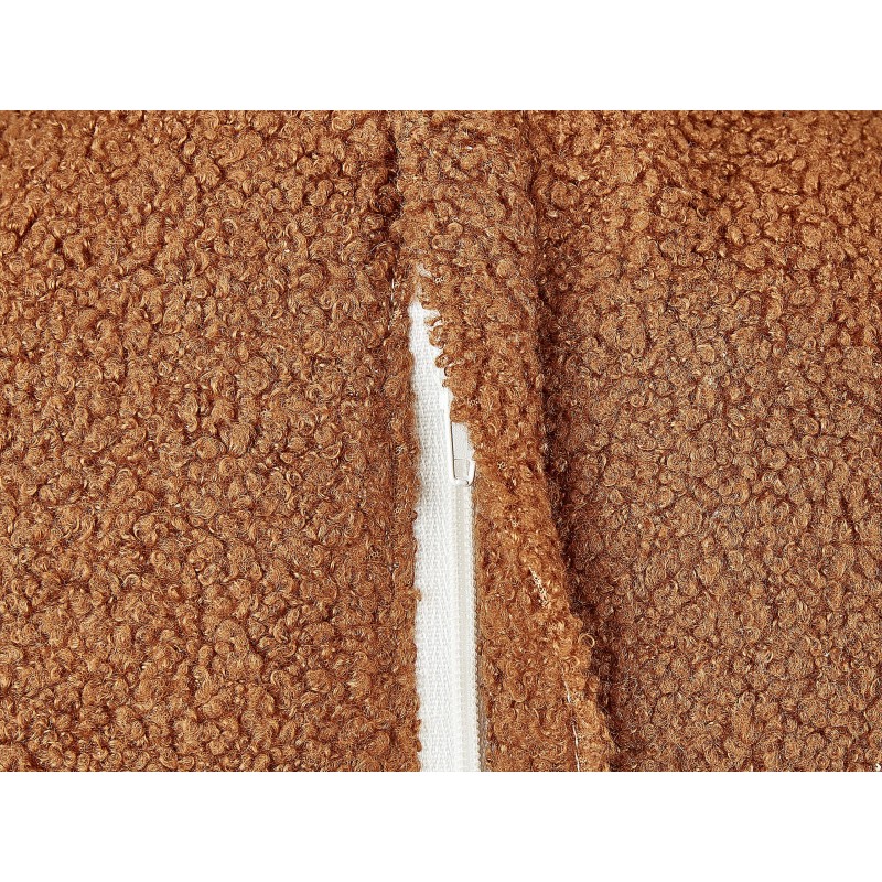 Zestaw 2 poduszek dekoracyjnych RUTABAGA Boucle 30 x 30 cm Brązowy Jednolity