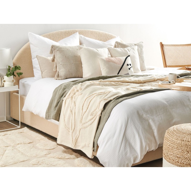 Koc ACACIA Bawełna 130 x 160 cm Beżowy