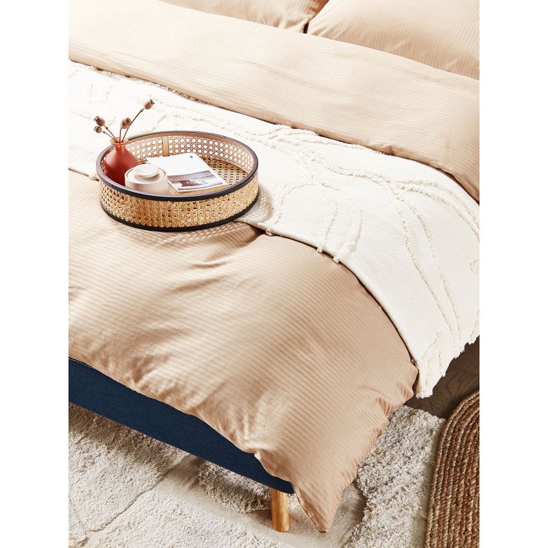 Koc ACACIA Bawełna 130 x 160 cm Beżowy