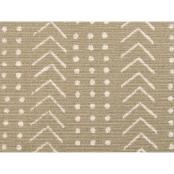 Zestaw 2 poduszek dekoracyjnych SENECIO Bawełna 45 x 45 cm Beżowy Wzór geometryczny