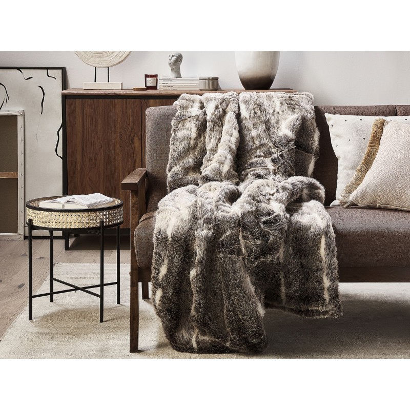 Koc TADDART 150 x 200 cm Brązowy