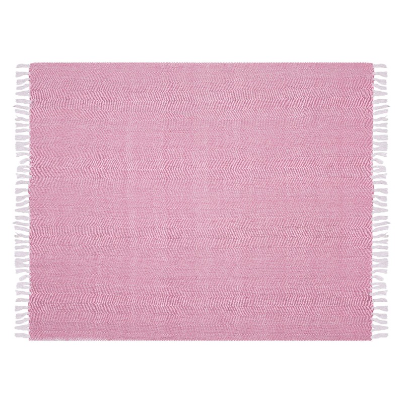 Koc TANGIER Bawełna 130 x 160 cm Różowy