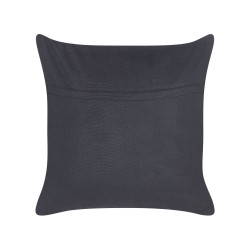 Zestaw 2 poduszek dekoracyjnych BERGENIA Juta 45 x 45 cm Czarny W paski